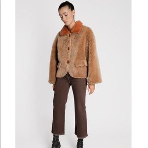 Genuine People Oversized shearling jacket